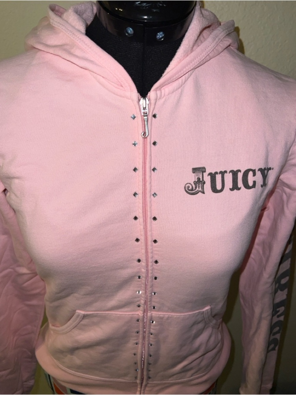 Vintage Juicy Couture 2005 Baby Pink Rhinestone Tracksuit (Set)
